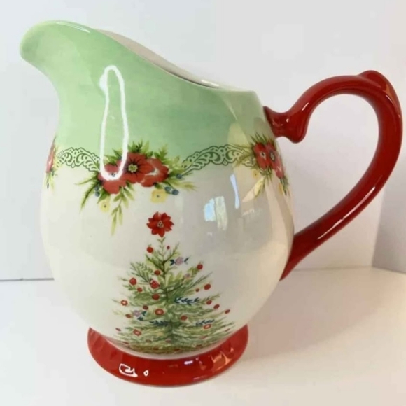 Christmas Floral Pitcher and candy bowl Set - Picture 2 of 9